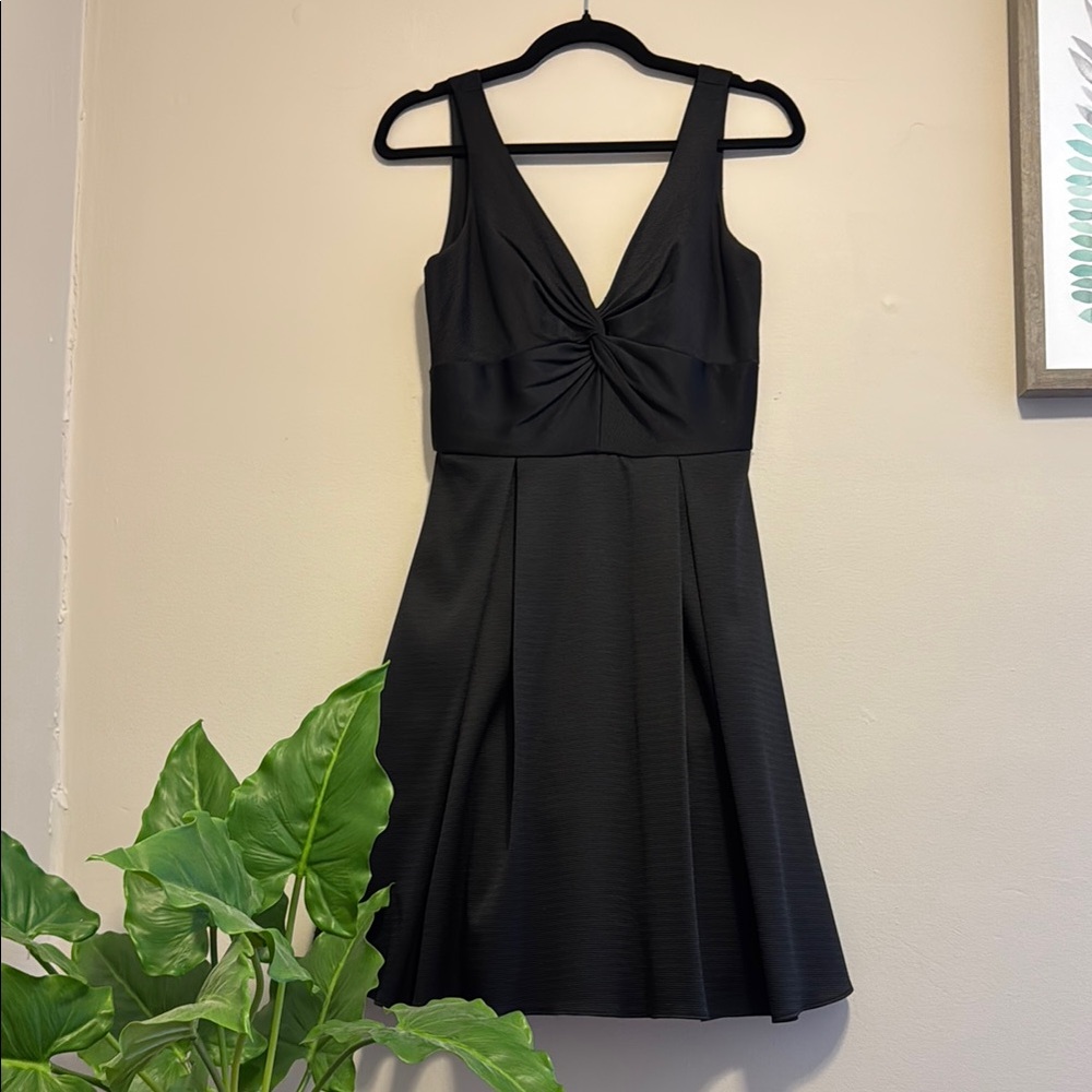 Night Way A-line gold Zipper Back Knot Mini Dress